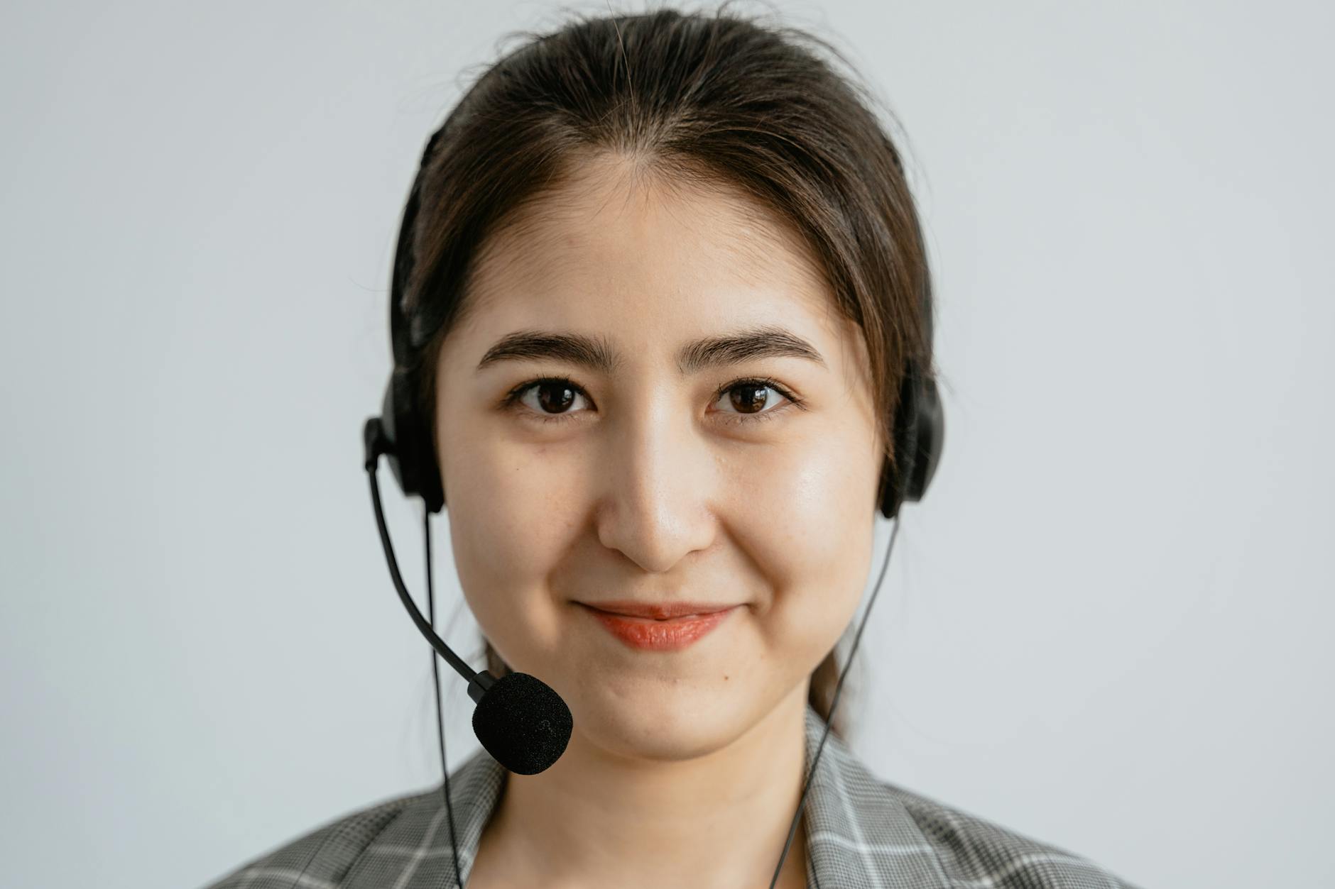 Customer support representative working at call center helpdesk